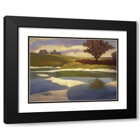 Sandbanks II Black Modern Wood Framed Art Print with Double Matting by Reynolds, Graham