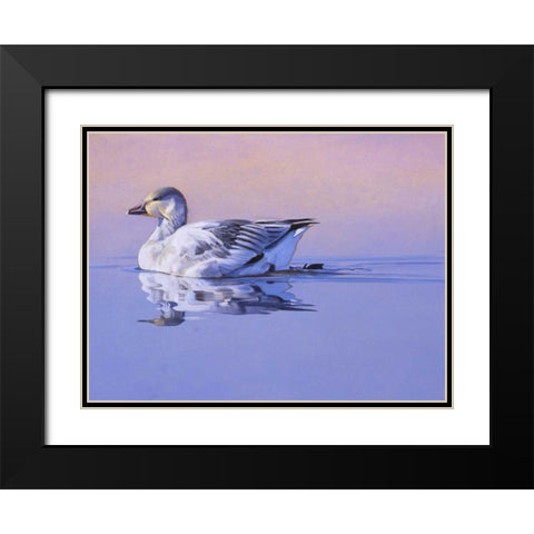 Morning Glory Black Modern Wood Framed Art Print with Double Matting by Chapman, Julie T.