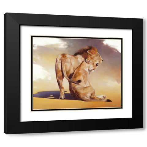 Afterglow Black Modern Wood Framed Art Print with Double Matting by Chapman, Julie T.