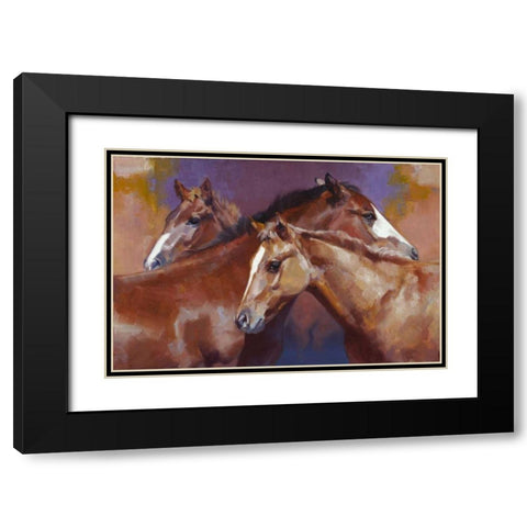 Pals Black Modern Wood Framed Art Print with Double Matting by Chapman, Julie T.