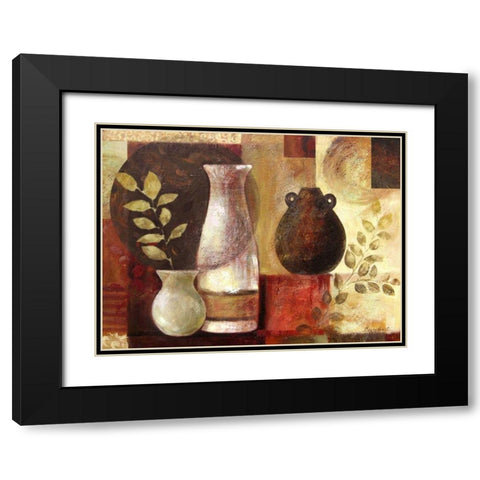 Spice Vases II Black Modern Wood Framed Art Print with Double Matting by Cohen, Marietta