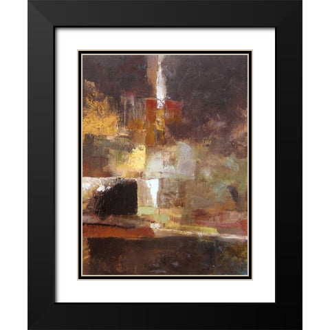 Earth Tones II Black Modern Wood Framed Art Print with Double Matting by Cohen, Marietta