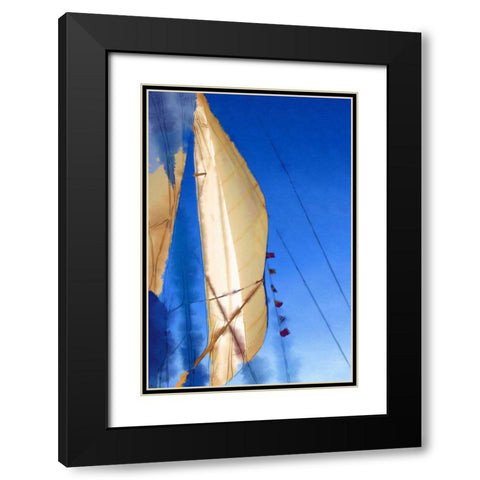 Sailing I Black Modern Wood Framed Art Print with Double Matting by Head, Danny