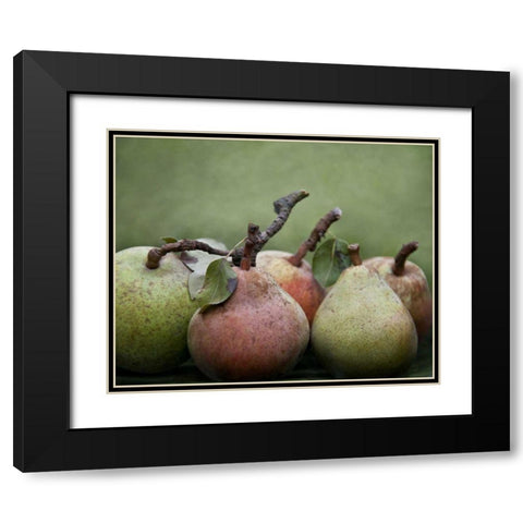 Comice Pears I Black Modern Wood Framed Art Print with Double Matting by Perry, Rachel