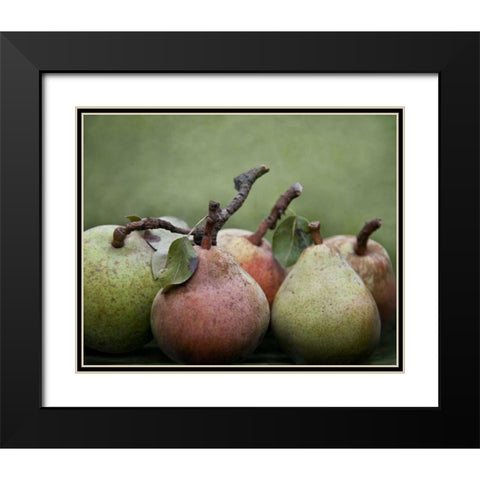 Comice Pears I Black Modern Wood Framed Art Print with Double Matting by Perry, Rachel