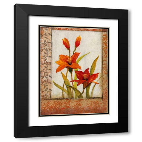 Tulip Inset I Black Modern Wood Framed Art Print with Double Matting by OToole, Tim