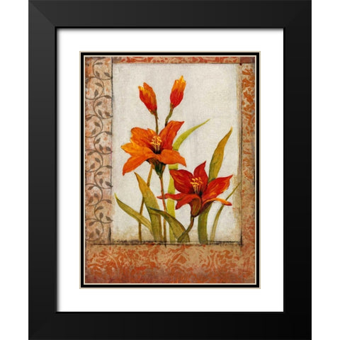 Tulip Inset I Black Modern Wood Framed Art Print with Double Matting by OToole, Tim