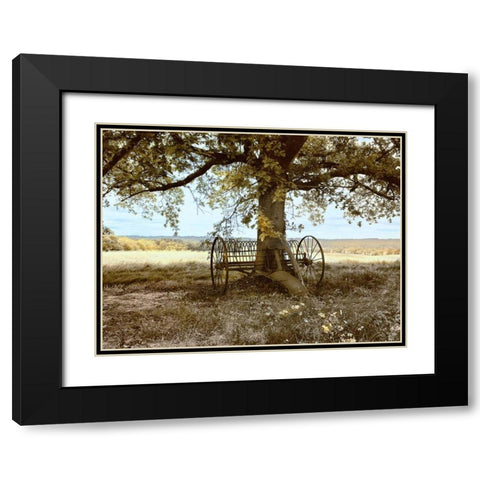 Aux Arbeils Oak Black Modern Wood Framed Art Print with Double Matting by Chester, Colby