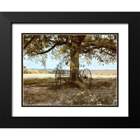 Aux Arbeils Oak Black Modern Wood Framed Art Print with Double Matting by Chester, Colby