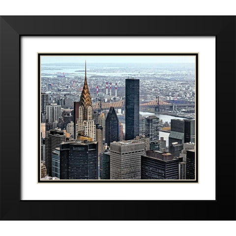 Chrysler and Queens Black Modern Wood Framed Art Print with Double Matting by Chester, Colby