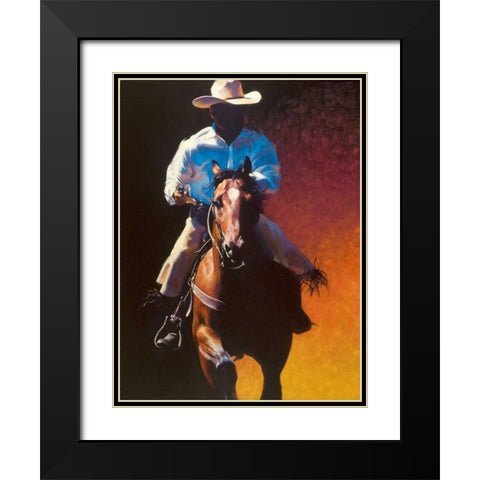 How the West Was Won Black Modern Wood Framed Art Print with Double Matting by Chapman, Julie T.