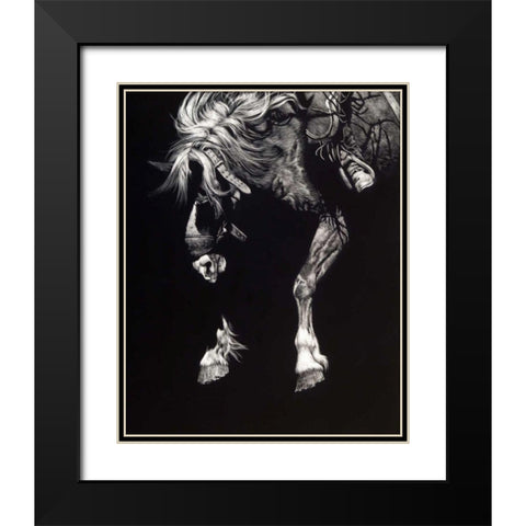 Hangin Four Black Modern Wood Framed Art Print with Double Matting by Chapman, Julie T.