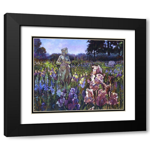 Garden Wait Black Modern Wood Framed Art Print with Double Matting by Hadfield, Clif