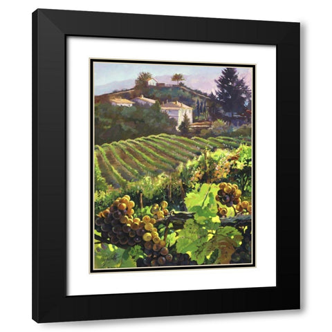 Siena Harvest Black Modern Wood Framed Art Print with Double Matting by Hadfield, Clif
