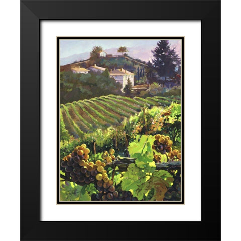 Siena Harvest Black Modern Wood Framed Art Print with Double Matting by Hadfield, Clif