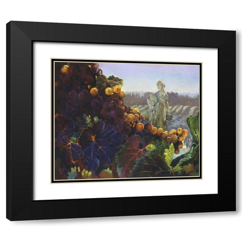 Tuscany Bounty Black Modern Wood Framed Art Print with Double Matting by Hadfield, Clif