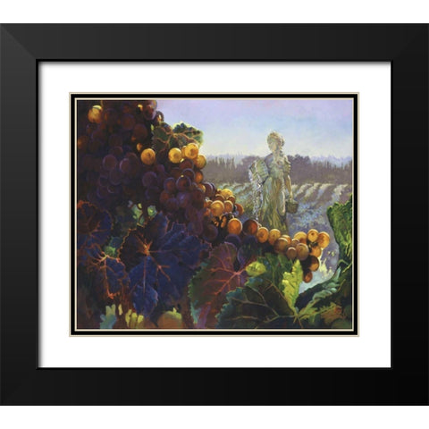 Tuscany Bounty Black Modern Wood Framed Art Print with Double Matting by Hadfield, Clif