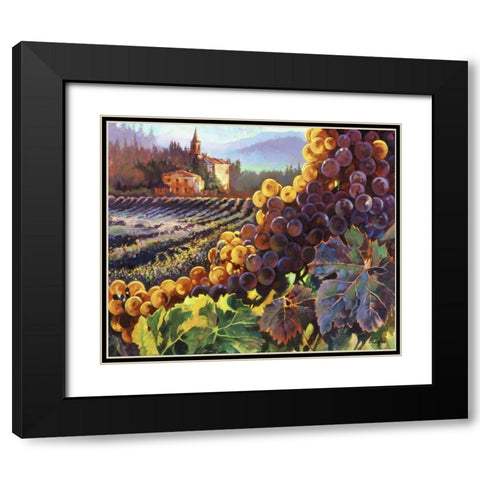Tuscany Harvest Black Modern Wood Framed Art Print with Double Matting by Hadfield, Clif