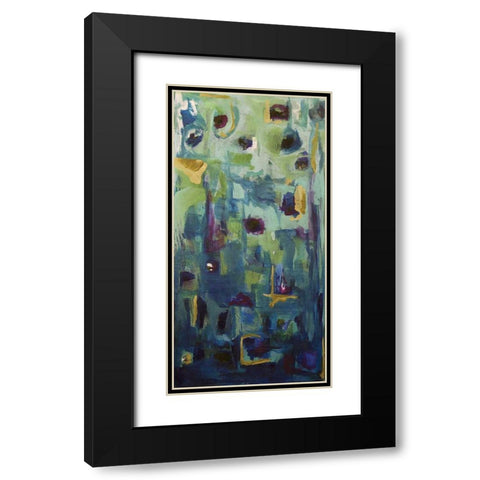 Abstract EXP II Black Modern Wood Framed Art Print with Double Matting by Quin, Marabeth