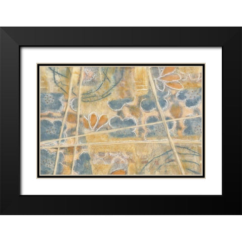 Layers of Pastel II Black Modern Wood Framed Art Print with Double Matting by Deans, Karen