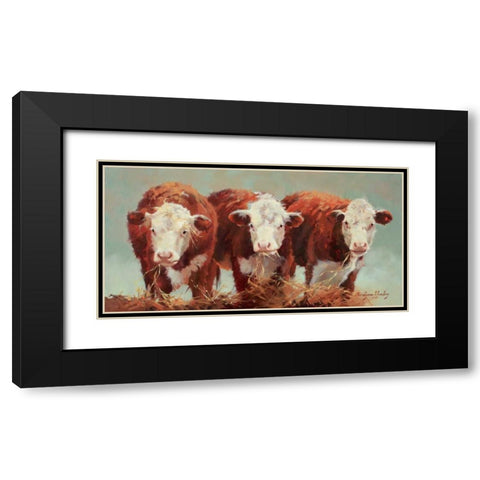 Three of a Kind Black Modern Wood Framed Art Print with Double Matting by Hawley, Carolyne