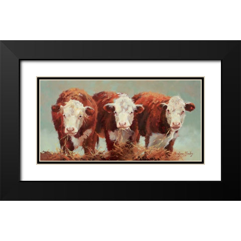 Three of a Kind Black Modern Wood Framed Art Print with Double Matting by Hawley, Carolyne