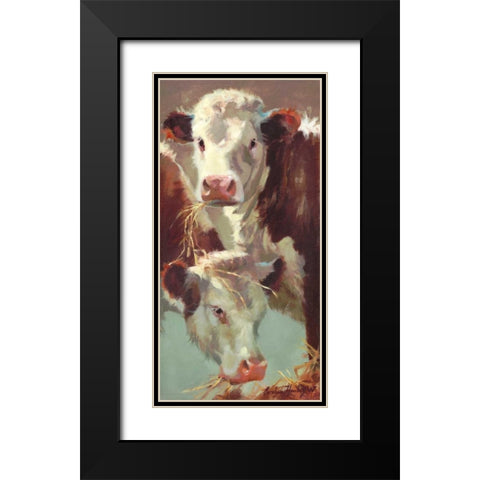 Hef n Her Black Modern Wood Framed Art Print with Double Matting by Hawley, Carolyne