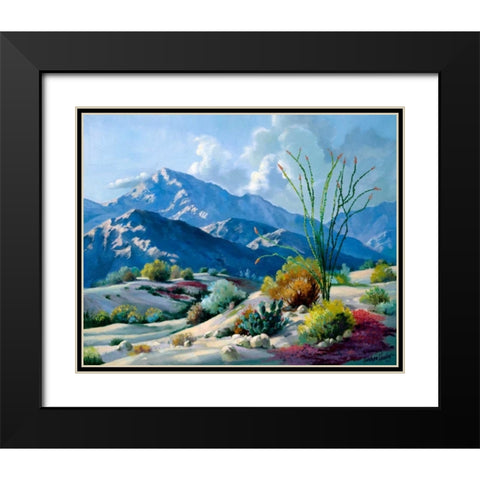 Desert Serenade Black Modern Wood Framed Art Print with Double Matting by Hawley, Carolyne