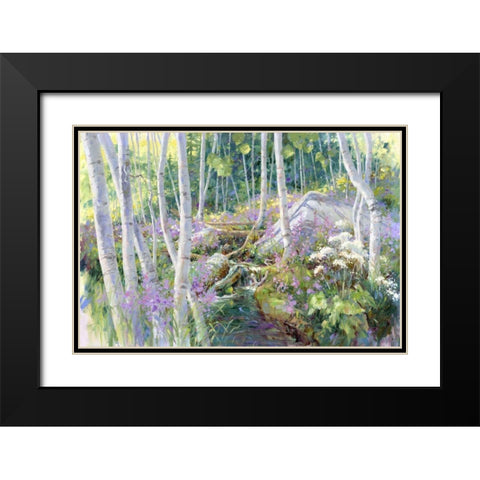 Aspen Glade Black Modern Wood Framed Art Print with Double Matting by Pollard, Julie G.