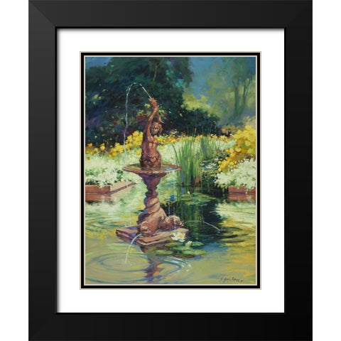 La Fontana Black Modern Wood Framed Art Print with Double Matting by Pollard, Julie G.