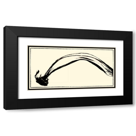 Silk Ink I Black Modern Wood Framed Art Print with Double Matting by Ling, Tang