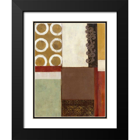 Spa Circles I Black Modern Wood Framed Art Print with Double Matting by Green-Aldridge, W.