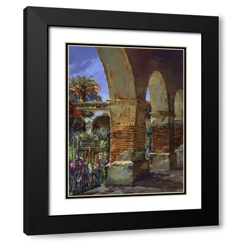 Arches Black Modern Wood Framed Art Print with Double Matting by Hadfield, Clif