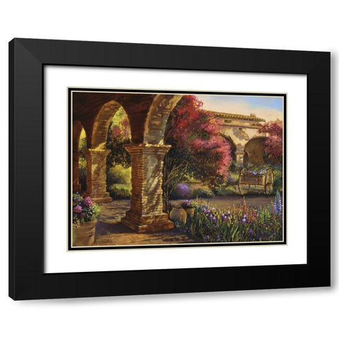 Mission Garden Black Modern Wood Framed Art Print with Double Matting by Hadfield, Clif