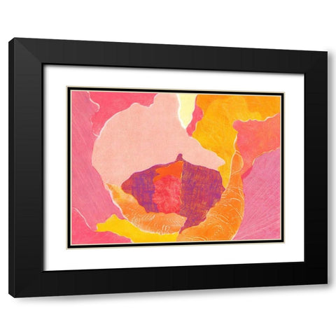 Cabbage Rose VI Black Modern Wood Framed Art Print with Double Matting by Roth, Carolyn