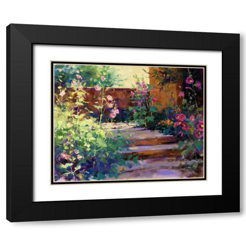 Summer Path Black Modern Wood Framed Art Print with Double Matting by Pollard, Julie G.