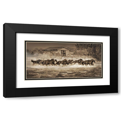 Custom A Dozen Quarters (ASH) Black Modern Wood Framed Art Print with Double Matting by Drost, David