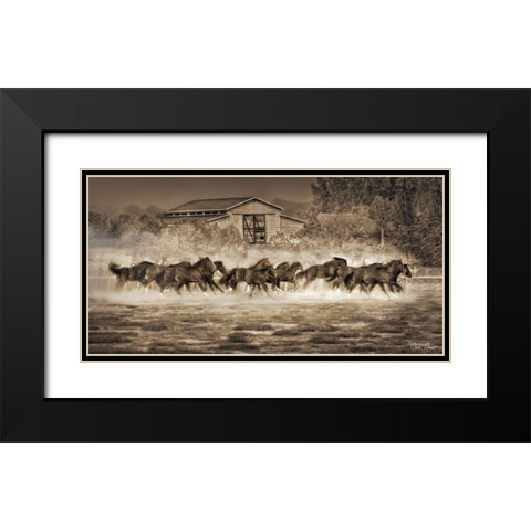 Custom A Dozen Quarters (ASH) Black Modern Wood Framed Art Print with Double Matting by Drost, David