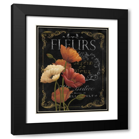 Botanical Collection IV Black Modern Wood Framed Art Print with Double Matting by White, Abby