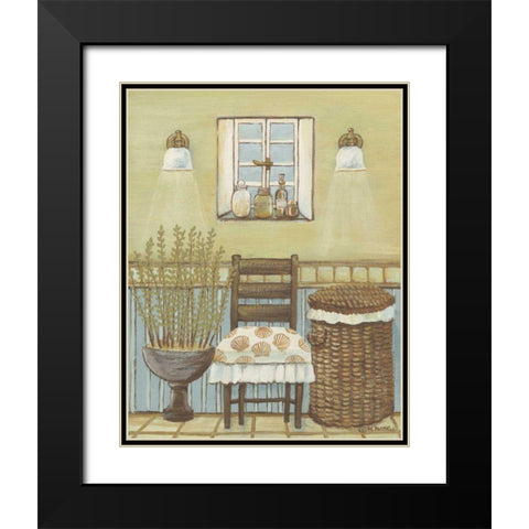 Seabreeze Bath III Black Modern Wood Framed Art Print with Double Matting by Russell, Wendy