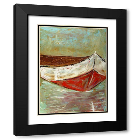 Canoe I Black Modern Wood Framed Art Print with Double Matting by Hebert, Deann