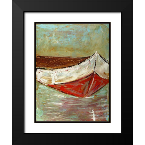 Canoe I Black Modern Wood Framed Art Print with Double Matting by Hebert, Deann