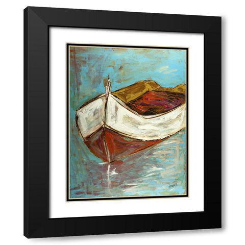 Canoe II Black Modern Wood Framed Art Print with Double Matting by Hebert, Deann