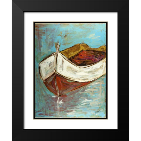 Canoe II Black Modern Wood Framed Art Print with Double Matting by Hebert, Deann