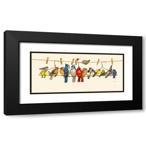 Bird Menagerie II Black Modern Wood Framed Art Print with Double Matting by Russell, Wendy