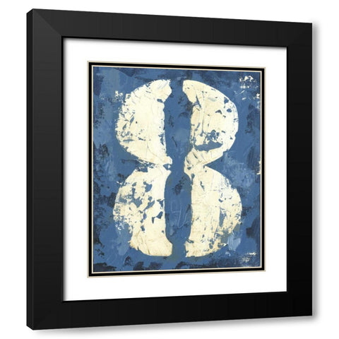 Vintage Numbers VIII Black Modern Wood Framed Art Print with Double Matting by Harper, Ethan