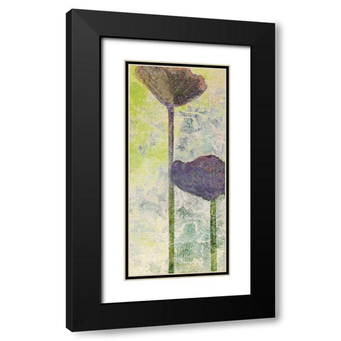 Quad Poppy II Black Modern Wood Framed Art Print with Double Matting by Mountain, Ricki