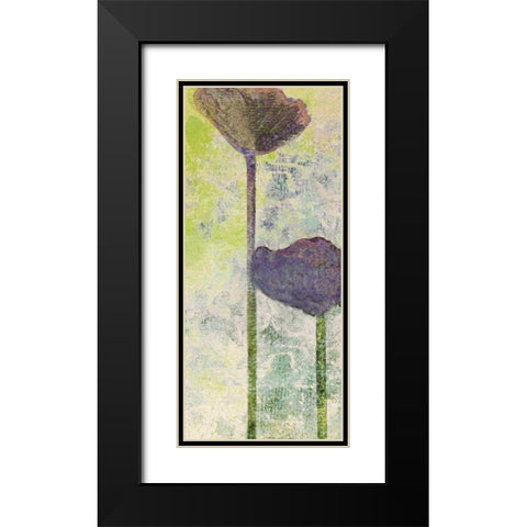 Quad Poppy II Black Modern Wood Framed Art Print with Double Matting by Mountain, Ricki
