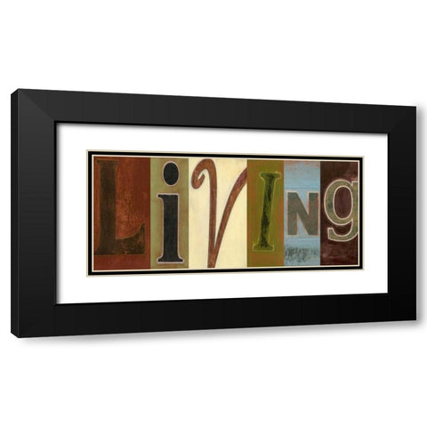 Living Panel Black Modern Wood Framed Art Print with Double Matting by Vision Studio