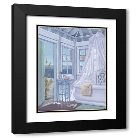 Coastal Breeze I Black Modern Wood Framed Art Print with Double Matting by McIntyre, Joelle